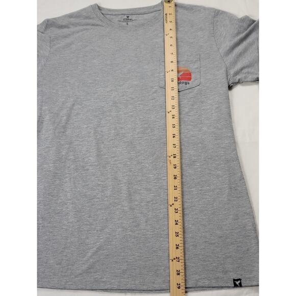 Birddogs Graphic T Shirt Gray Long Sleeve Crew Neck Logo Pocket Men's Size Large - Picture 6 of 7
